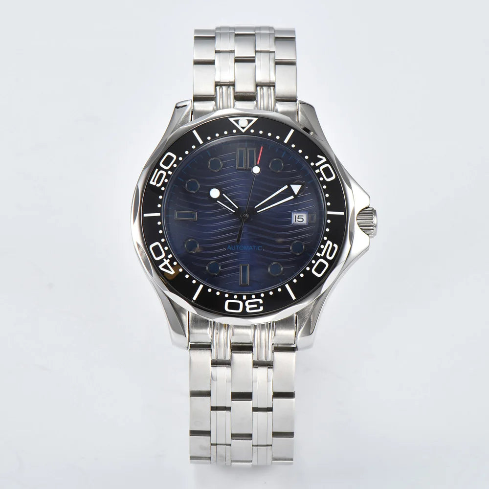 Men's Automatic Mechanical Watch 41mm Stainless Steel Waterproof Case Ceramic Bezel Men's Fashion Business Watch