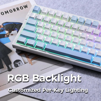 MCHOSE G75 Pro Wireless Mechanical Keyboard 75% Layout Gasket Mounted 5 Layers Dampening RGB Backlit Tri-Mode Hot Swappable