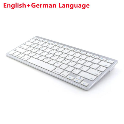 78 Keys Wireless Keyboard Bluetooth-compatible Russian/Korean/Hebrew/Spanish/Arabic for iPad Air Pro for Windows/Android Laptop