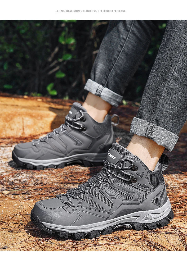 2025 New Hiking Shoes Unisex Outdoor Hiking Sports Shoes Camping Boots Ladies Waterproof Walking Shoes Non-slip Hiking Shoes