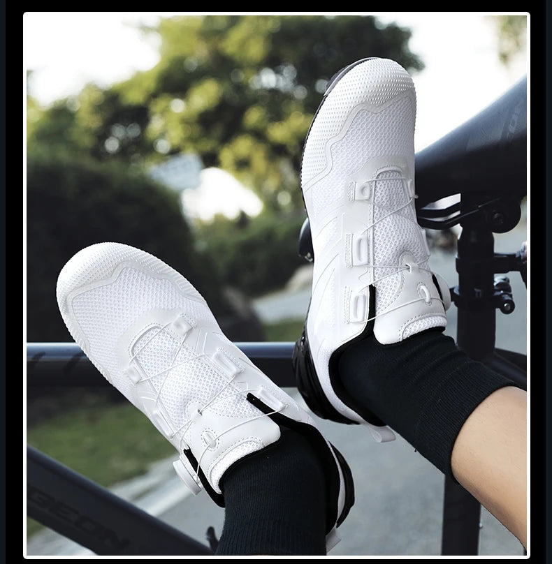 Nouvelles chaussures de cyclisme unisexes, professionnelles, légères, luxueuses, originales, pour route, VTT, course, vélo de mode, vélo de ville, sports de rue