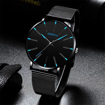 Fashion Mens Watches Top Brand Luxury Quartz Watch Men Casual Slim Mesh Steel Waterproof Sport Watch Relogio Masculino