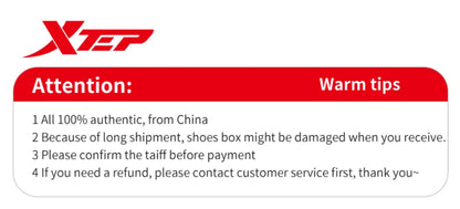 Xtep Men's Running Shoes Sports Shoes Men's Lightweight Shock Absorption Casual Shoes Student Shoes 879119110110