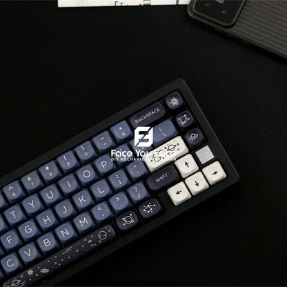 Galaxy Theme Key Cap 129 Keys GMK MOA Profile DYE-SUB PBT Keycap with 1.75U 2U Shift for MX Switch Mechanical Keyboard