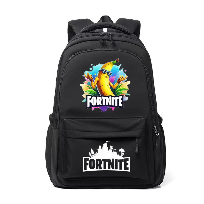 Fortnite-Kinderrucksack, tragbar, mit großem Fassungsvermögen, Schulranzen für Schüler, Schultertasche mit Cartoon-Print, Schulzubehör für Jungen, Geschenk