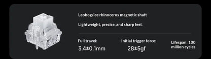 MCHOSE Ace 68 Hall Effect Magnetic Switch Gaming Keyboard Topographic Keycaps Customized TTC Uranus Magnetic Switch eSports