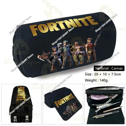 Fortnites Anime Pencil Bag Kawaii PencilCase Large Capacity Waterproof Handheld Cosplay Pencil Pouch Office Stationary Gift Toy