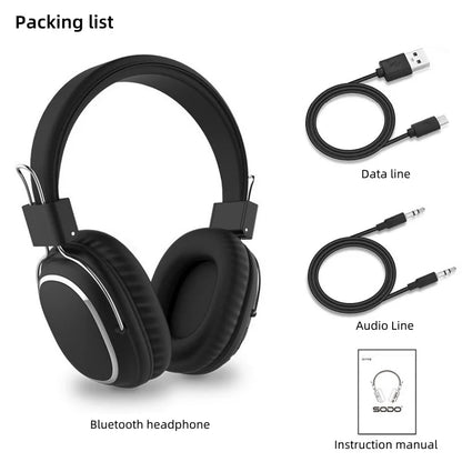 SODO SD-1004 Wireless Headphones Foldable Bluetooth 5.3 HIFI Stereo Headset 40mm Driver Over Ear Headphone with Mic Support TF