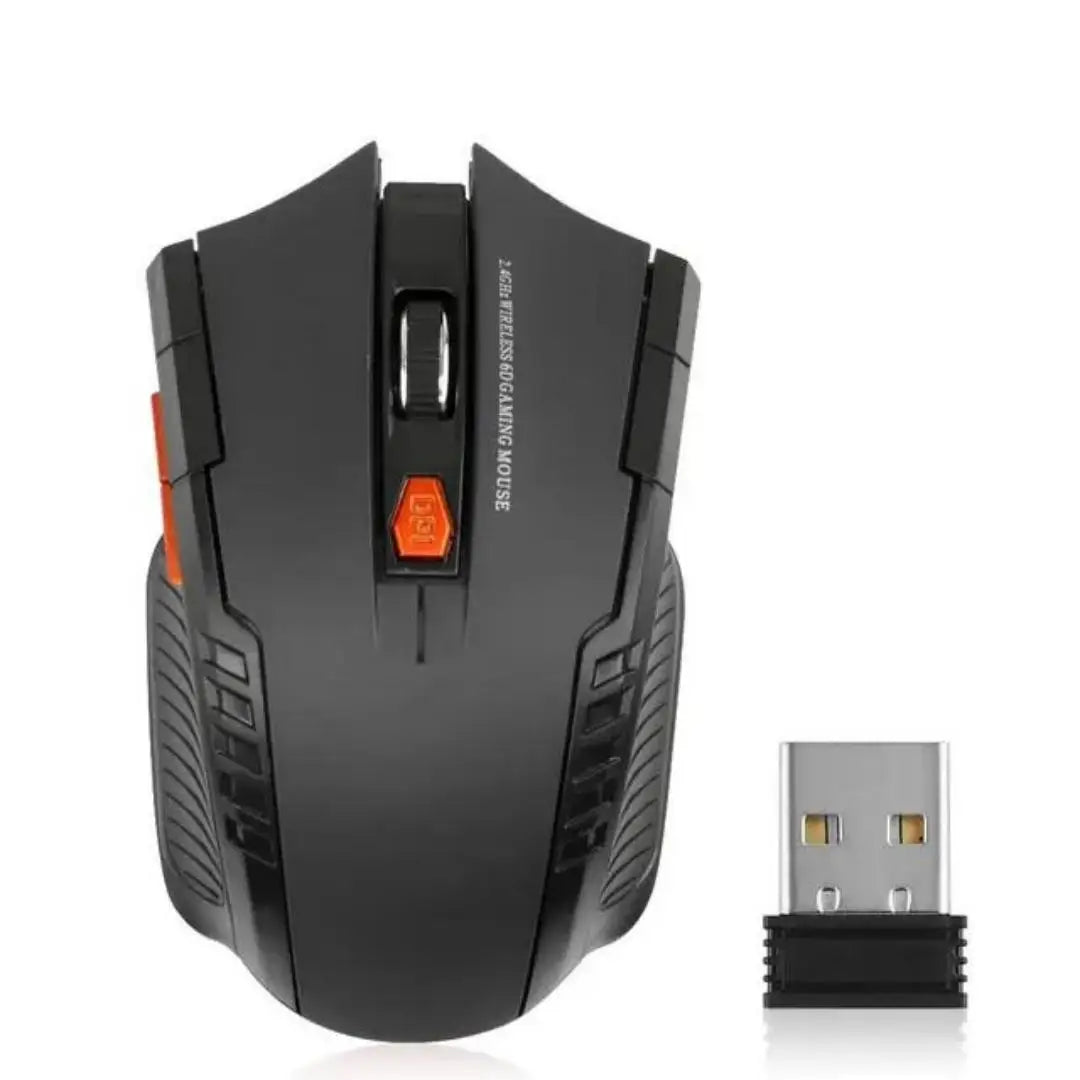 2.4G Wireless Mouse 1600DPI Optical Gaming Mouse with USB Receiver, 6-Button Ergonomic Wireless Mouse for PC, Laptop & Computer