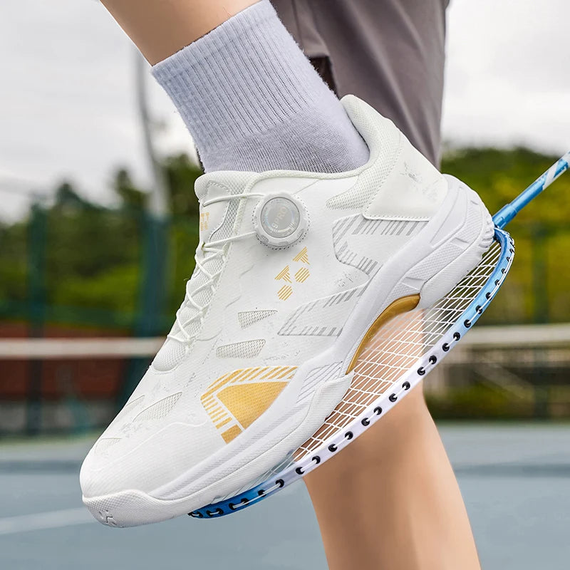Badminton-Schuhe für Herren, Trainings- und Sportschuhe für drinnen und draußen, rutschfest, strapazierfähig, aus Mesh, atmungsaktiv, Tischtennis-Schuhe