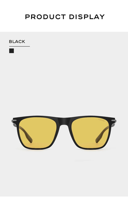 CAPONI Night Vision Men Sunglasses Original Designer High Quality Carbon Fiber Yellow Sun Glasses Photochromic Eyewear BSYS24716