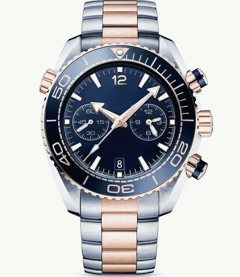 904L Stainless Steel Case, for Men Automatic Mechanical Movement Luxury Watch, Black Blue Leather Ceramic Exquisite Heritage