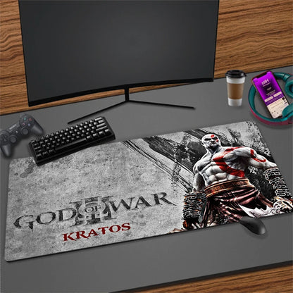 Xxl Mouse Pad God of War Gaming Accessories Keyboard Computer Desk Mat Game Big Carpet 90x40 Large Gamer Cabinet Table Mousepad