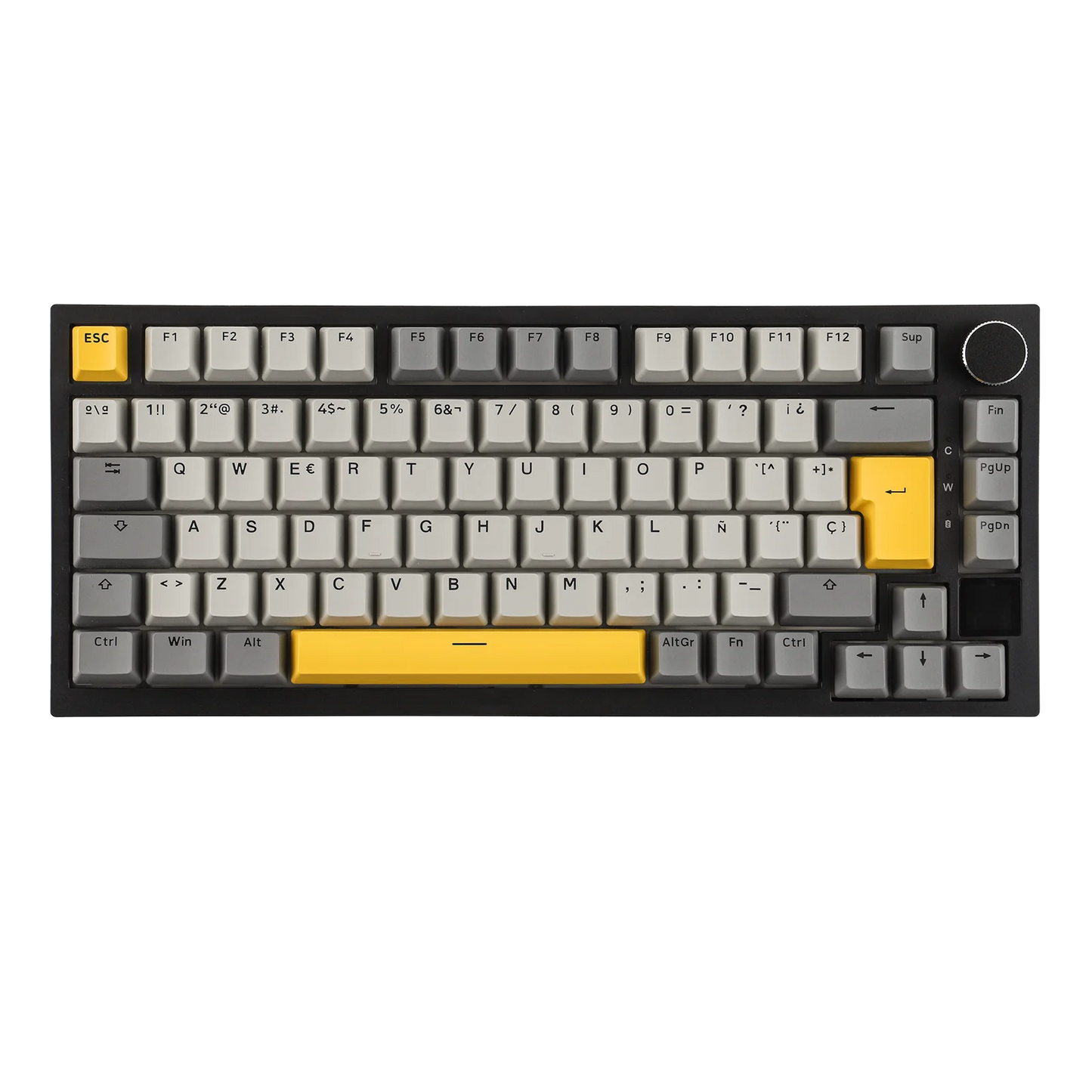 ISO-ES Layout EPOMAKER X AJAZZ AK820 PRO 75% Spanish Layout Wired/2.4GHz/BT Mechanical Keyboard with Screen & Knob for Pc/Mac