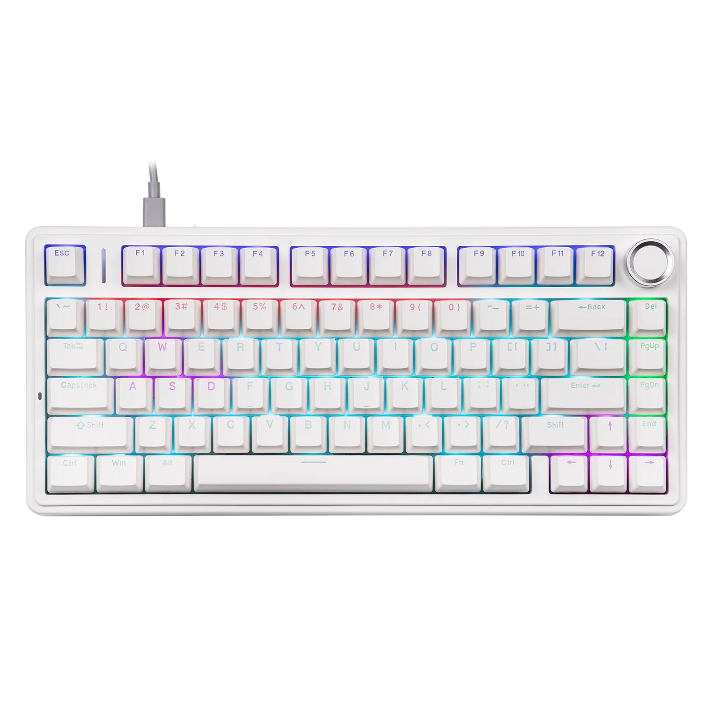 EPOMAKER x AULA F75 Wired Only 75% ANSI US Layout Gasket Hot-Swap Mechanical Keyboard for Mac/WIN/Android with Knob