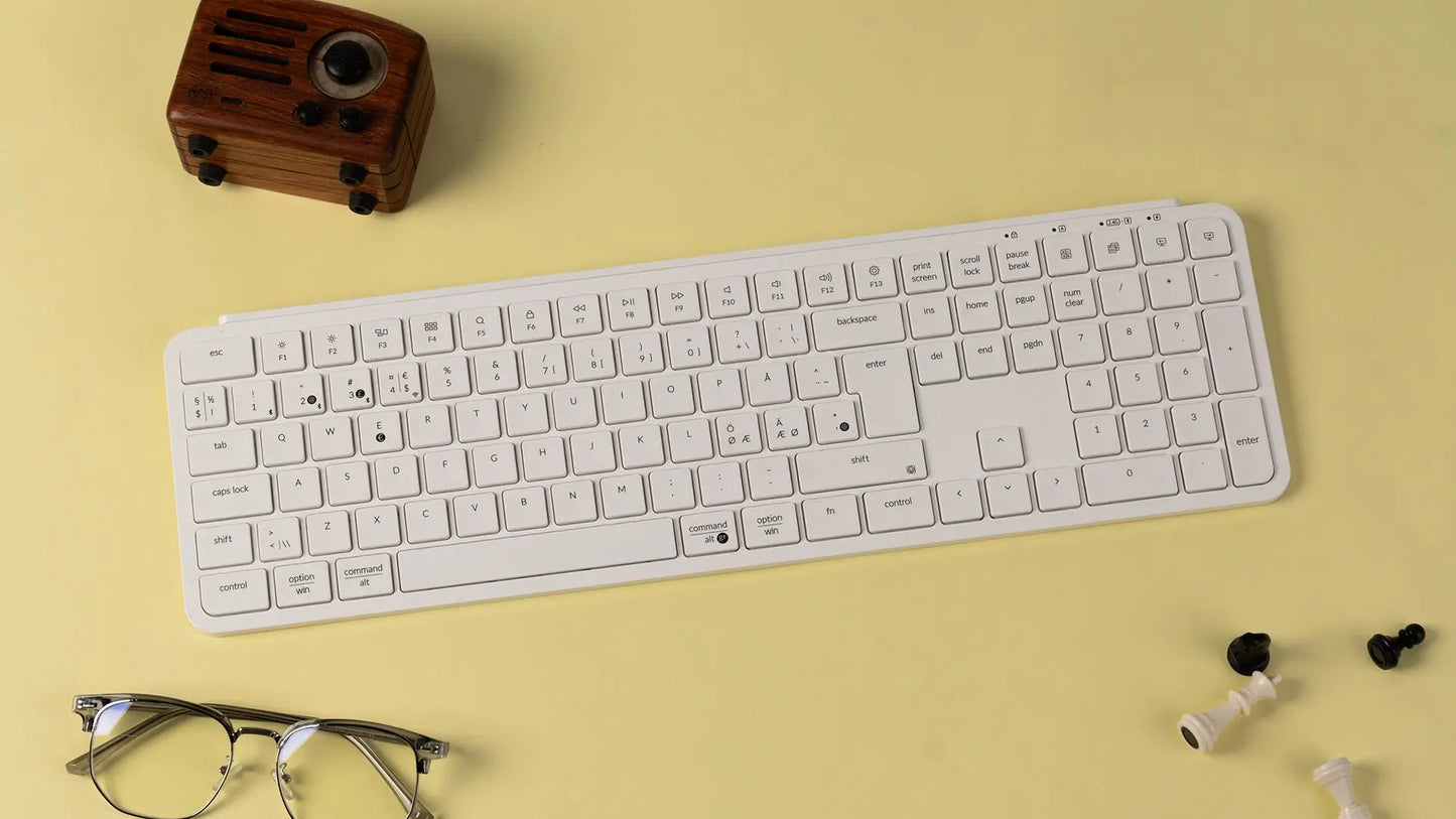 Keychron B6 Pro ISO Layout Ultra-Slim Wireless Keyboard Full Size Portable Lightweight 2.4GHz & Bluetooth Connections