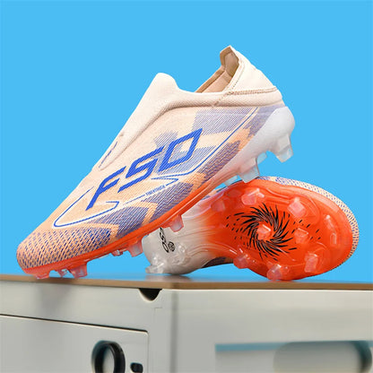 Nouveaux hommes chaussures de Football Match intérieur vente chaude bottes de Football en plein air crampons d'herbe baskets de Futsal montantes antidérapantes de haute qualité