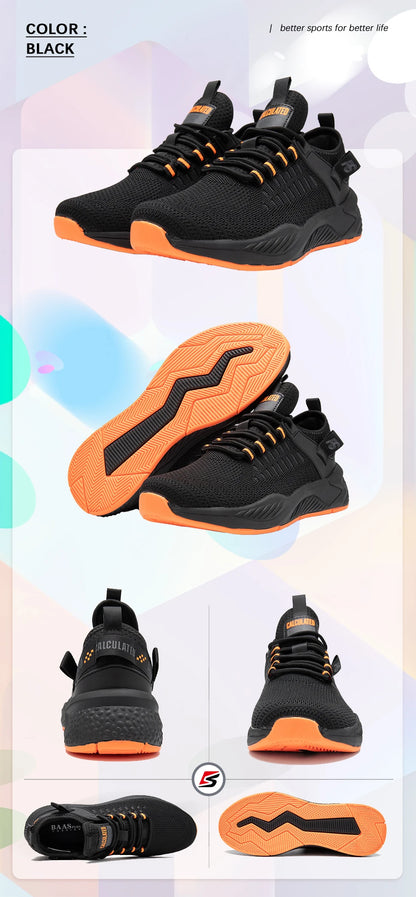 Baasploa Men Running Shoes Brand Male Designer Mesh Casual Sneakers Lightweight Lace-Up New Male Outdoor Sports Tennis Shoes