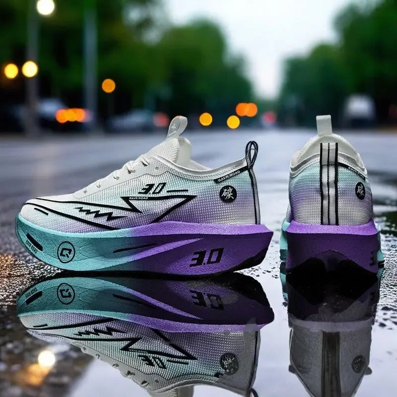 Zapatillas de running especializadas con placa de carbono para maratón, deportivas para hombre y mujer, transpirables, ligeras, cómodas y antideslizantes