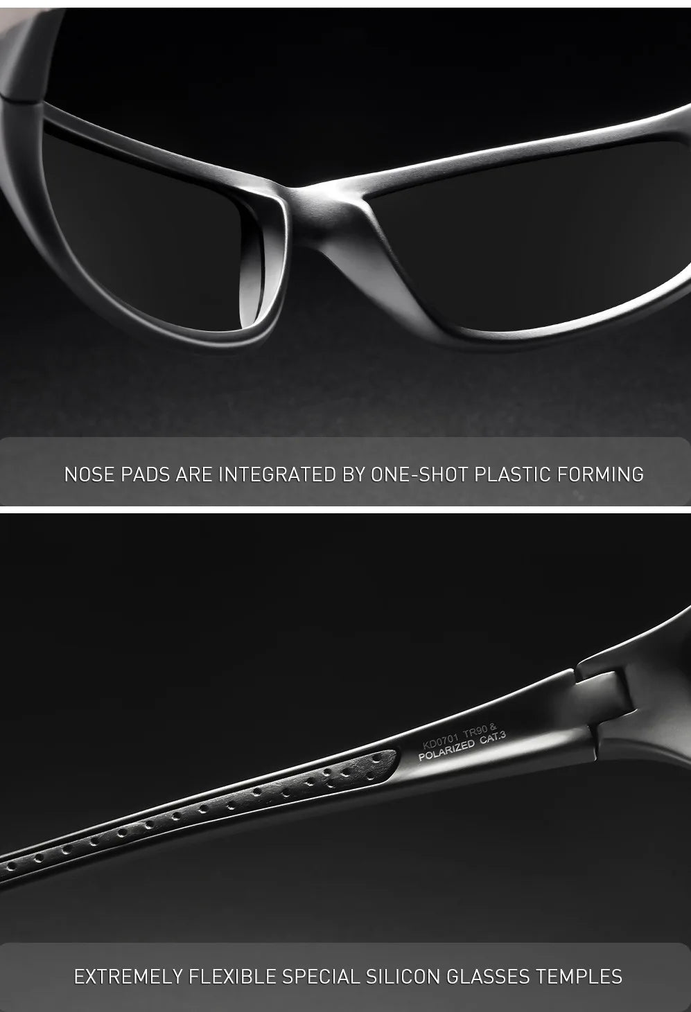 KDEAM Polarized Men's Sunglasses New Goggles Colorful Driving Glasses TR90 Hiking Camping Fishing Outdoor Cycling Gafas De Sol