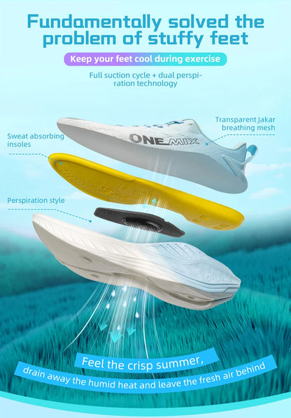 ONEMIX Autumn Sneakers Breathable Jogging Shoes Men Lightweight Women Sport Sneaker Men Gym Shoes Outdoor Male Sports Shoes