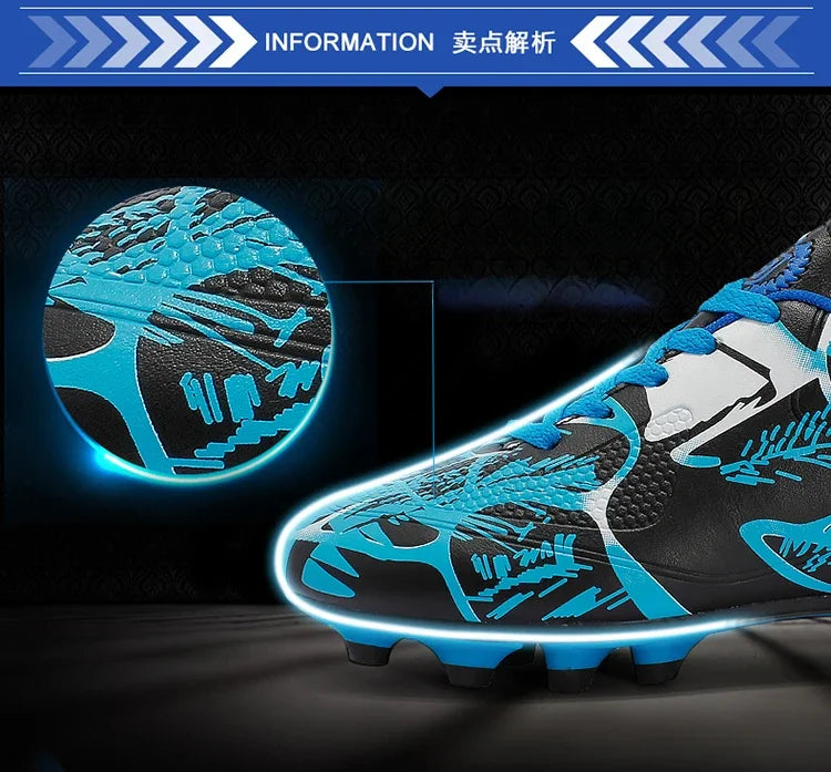 Children Soccer Shoes Sports Society Field Boy Football Shoes Futsal Fast Indoor Sneakers Original Ankle Cleats Football Boots
