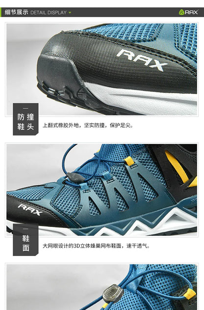 RAX Upstream Aqua Shoes for Men Outdoor Sports Sneakers Male Outdoor Summer Beach Sandals Fishing Shoes Swimming Shoes
