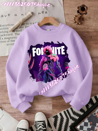 2026 Fortnites Kids Hooded Coats Anime Fortress Night Sweatshirts Game Spring Autumn Hoodies Sportwear Children Clothes Gift