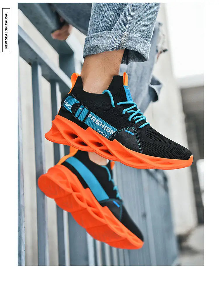 Sneakers casual viola alla moda per donna e uomo, scarpe da corsa Blade, taglie grandi 48, scarpe sportive leggere e traspiranti, sneakers da uomo in rete