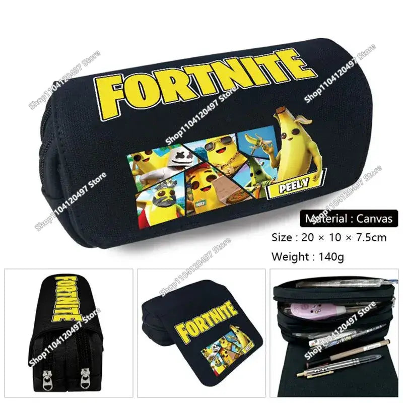 Fortnites Anime Pencil Bag Kawaii PencilCase Large Capacity Waterproof Handheld Cosplay Pencil Pouch Office Stationary Gift Toy
