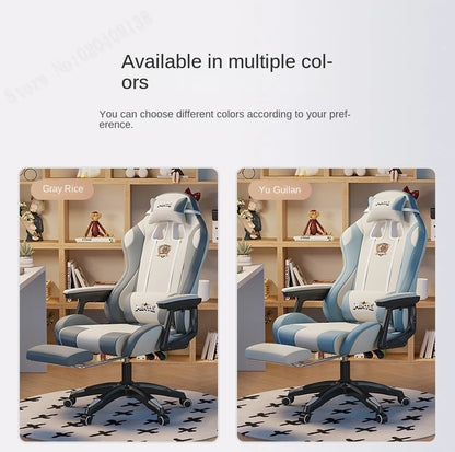 Modern Ergonomic Computer Office Chair with Footrest, Adjustable Height, Swivel Executive Desk Chair, Reclining Gaming Chair for Home & Study