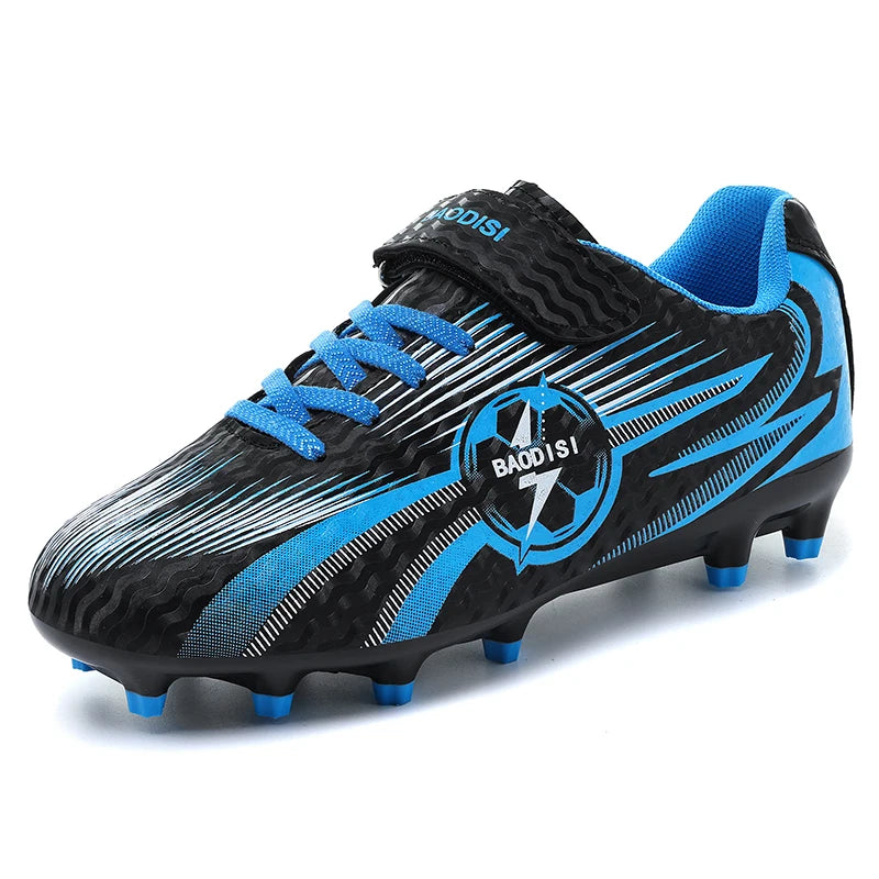 Nouvelles chaussures de football pour enfants, chaussures de sport pour terrain, chaussures de football pour garçons, chaussures de futsal, chaussures de sport d'intérieur à crampons, chaussures de football originales à c