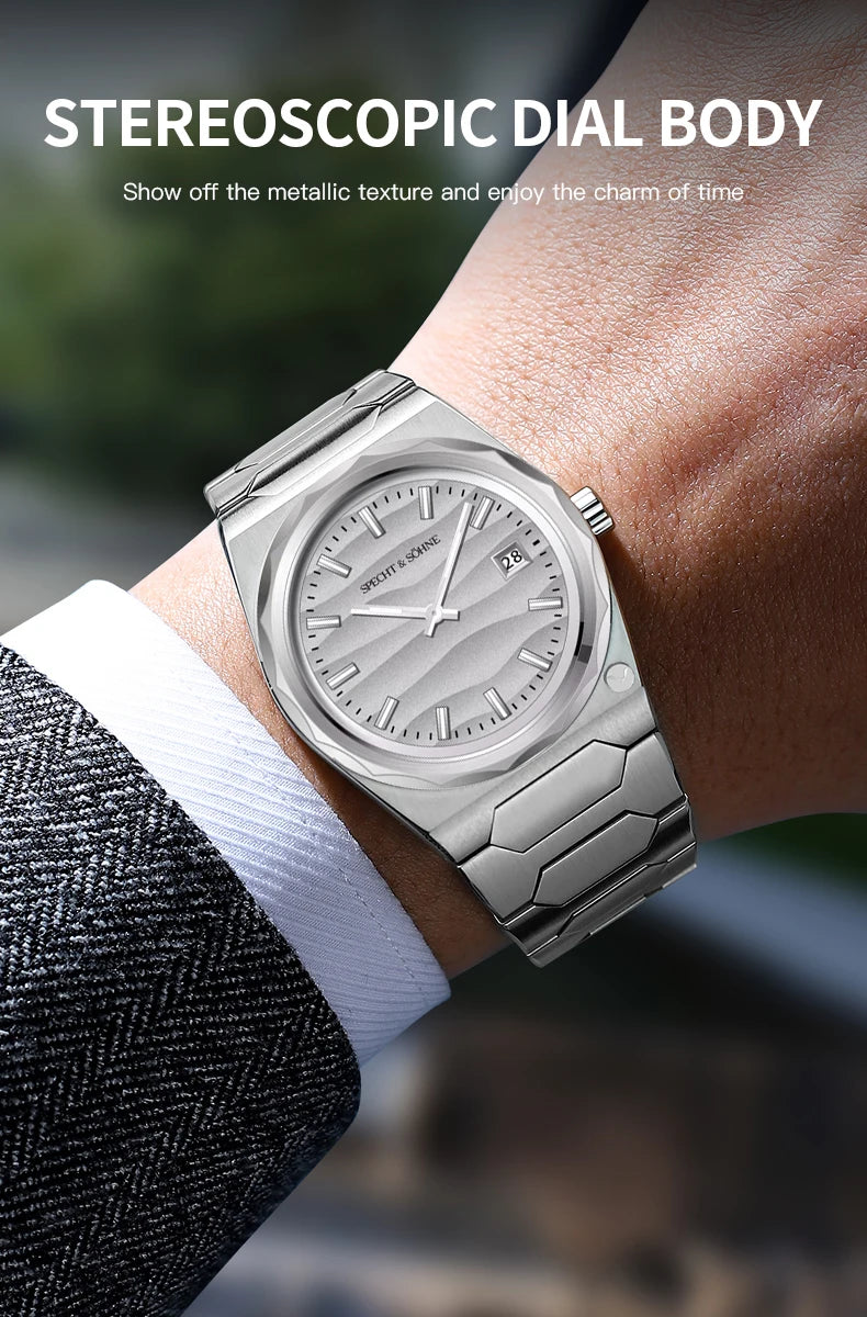 2025 New Arrivals Specht & Söhne 222 Gold Watches For Men Super Slim Steel Sapphire Classic Quartz Watch Relogio Masculino 37MM