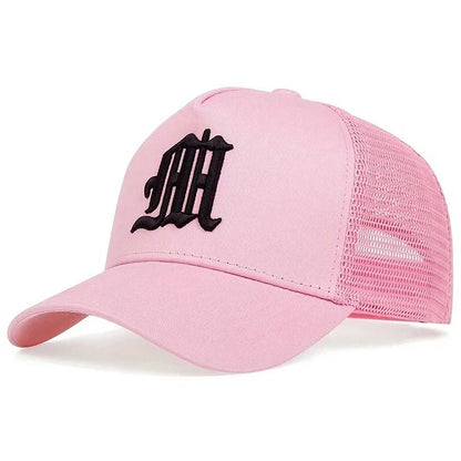 Unisex M Letter Embroidery Baseball Net Caps Hip Hop Cap Spring Summer Outdoor Adjustable Casual Hats Sunscreen Hat