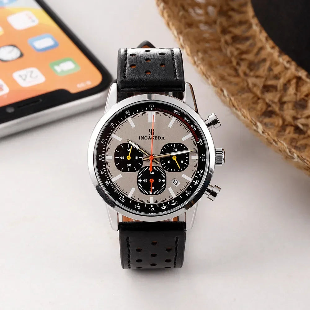 2025 INCASEDA chronograph multifunctional quartz movement men's luxury series ultra bright luminous fashionable quartz watch