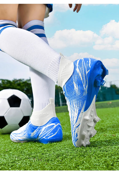 Chaussures de football à crampons FG pour terrain ferme, coupe basse, à lacets, pour hommes, professionnelles, antidérapantes, résistantes à l'usure, pour entraînement sur herbe naturelle