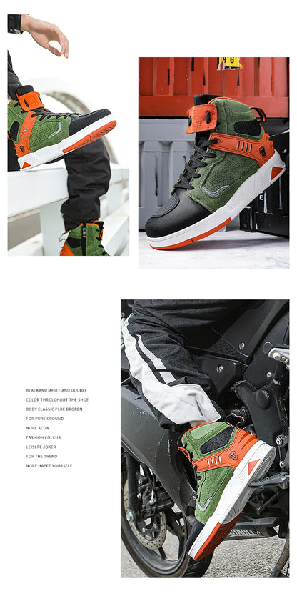 Motorcycle Boots 2026 New Men and Women Motorbike Riding Shoes Breathable Biker Boots Motorboats Motorcycle Shoes Boots