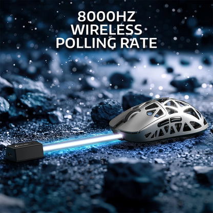 ATTACK SHARK R2 Magnesium Alloy PAW3950 Gaming Mouse, Tri-mode, 8000hz, 42000 DPI, 45g Ultralight, 100M Clicks Microswitches