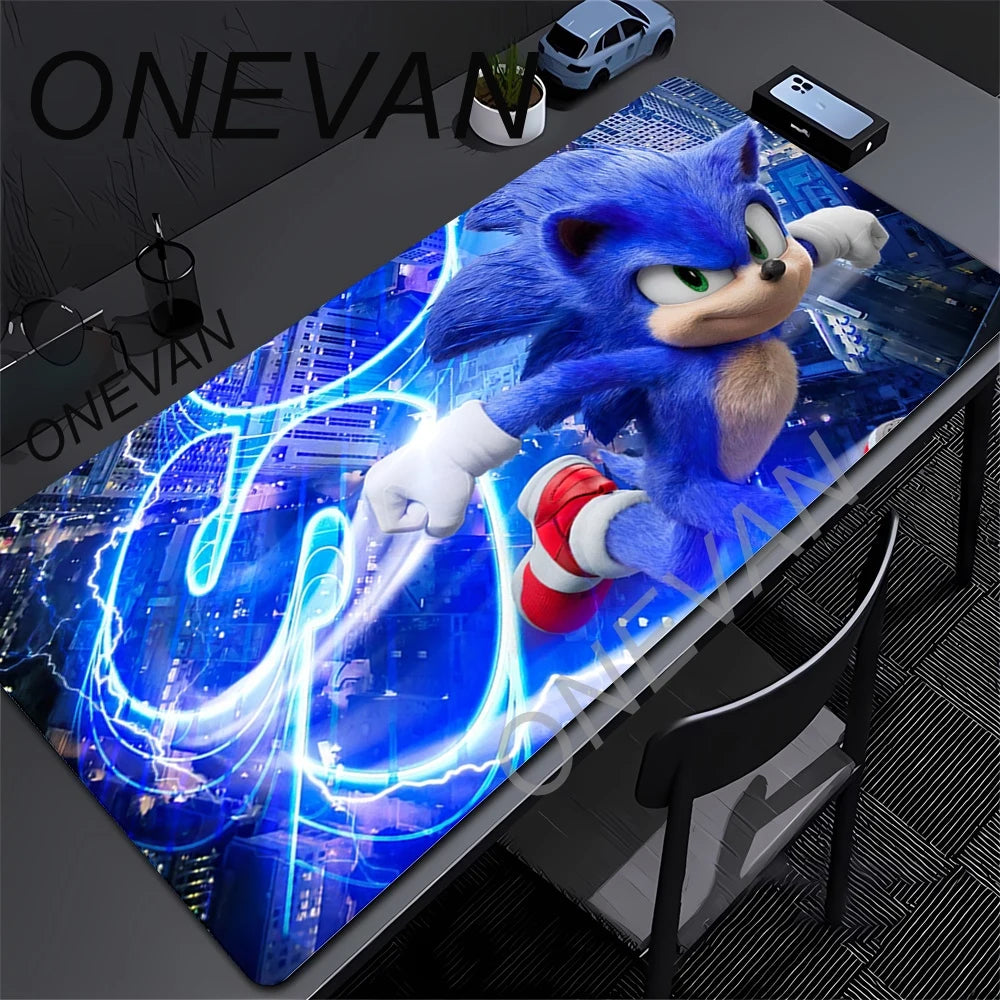 XXL Desk Mat Anime Sonic The Hedgehog Mouse Mat With Pad Gaming Accessories Prime Gaming Keyboard Pad Padding Mat