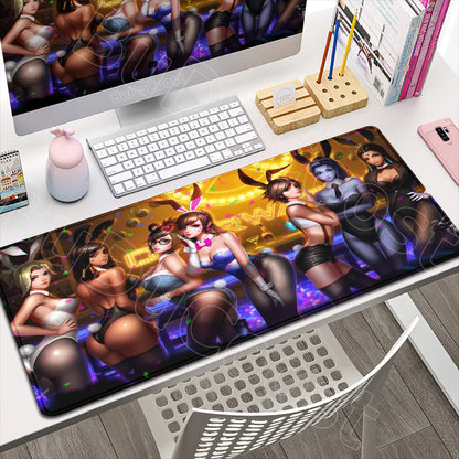 Large XXL DIY Cool Overwatch Mouse Pad Keyboard Table Gaming Accessories Non-Slip Rubber Edge locking spped Laptop Rug desk Mat, produit gaming premium Fraquane