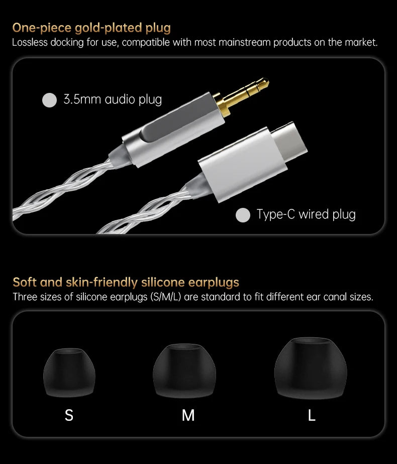 CCA Phoenix HiFi Wired Earphones Metal Alloy In-Ear Headphones with 10mm Dual Magnetic Dynamic Driver for Gaming & Music