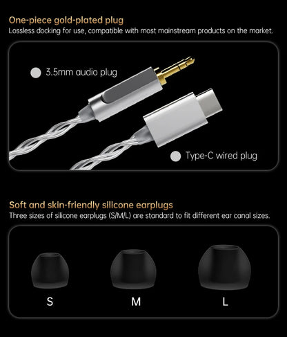 CCA Phoenix HiFi Wired Earphones Metal Alloy In-Ear Headphones with 10mm Dual Magnetic Dynamic Driver for Gaming & Music