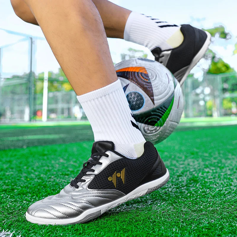 Ghete de fotbal premium pentru bărbați, înalte, pentru iarbă, adidași de futsal, încălțăminte de fotbal antiderapantă pentru meciuri, interior și exterior, foarte vândută pentru sport