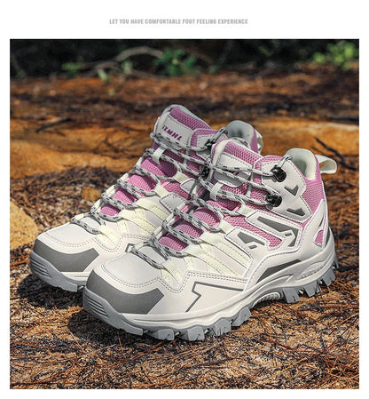 2025 New Hiking Shoes Unisex Outdoor Hiking Sports Shoes Camping Boots Ladies Waterproof Walking Shoes Non-slip Hiking Shoes