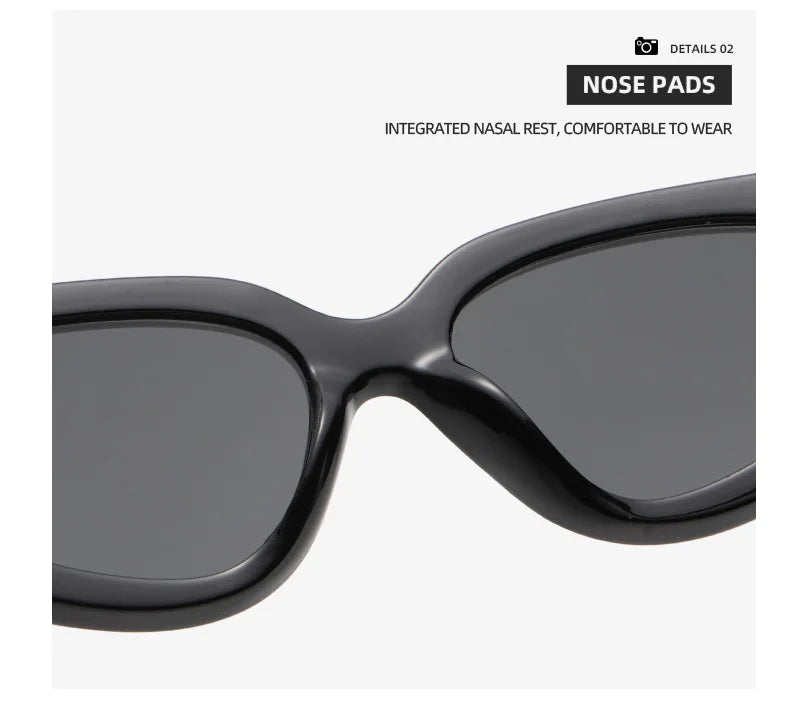 unique black white patchwork cat eye sunglasses for women new fashion small round gradient sun glasses ladies sexy Y2K shades