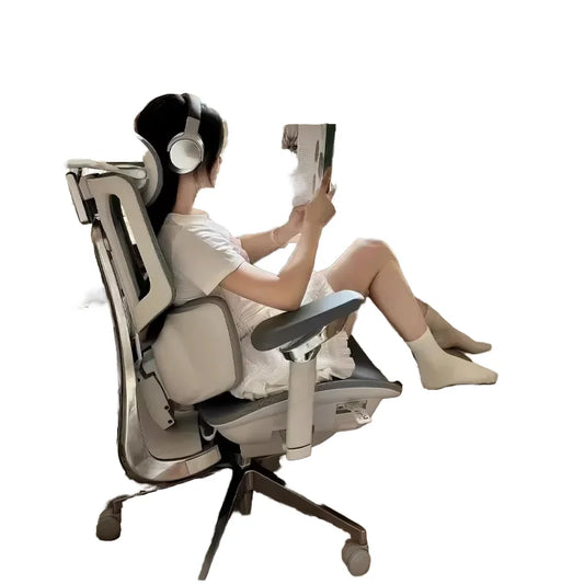 Smart Ergonomic Office Chair with Automated Lumbar Support, 4D Headrest, 720° Adjustable Armrests, Mesh Swivel Chair for Home & Office