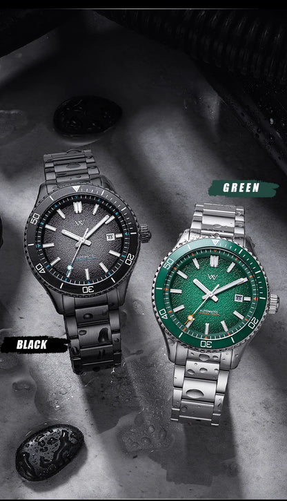 WM Watch Automatic Mechanical Dive Watch Man MIYOTA 8215 Waterproof Stainless Steel Sapphire Welly Merck Diving Watches WM046