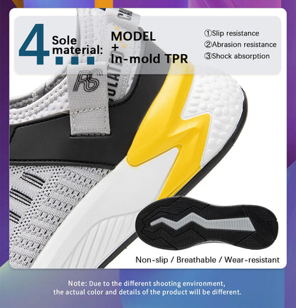Baasploa Men Running Shoes Brand Male Designer Mesh Casual Sneakers Lightweight Lace-Up New Male Outdoor Sports Tennis Shoes
