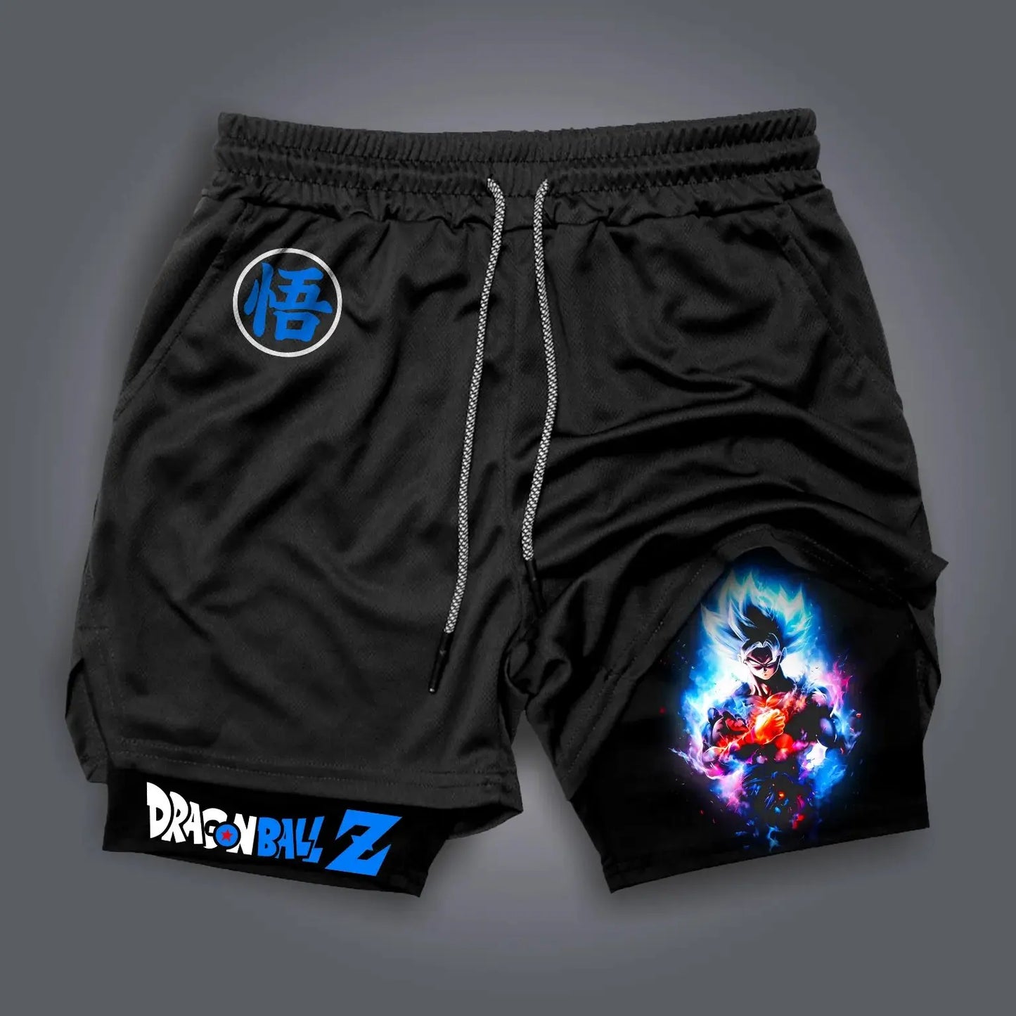2026 Dragon Ball Anime Men's Shorts Sportswear Quick Dry Gym Pants Double-layer 2 in 1 Shorts Y2k Summer Breathable Streetwear