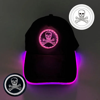 Cappellino da baseball luminoso fashion a LED, cappello hip-hop fluorescente per bar e club, per uomo e donna, DJ, danza, accessori e costume